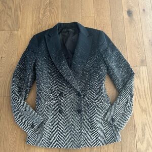 $575 RAG & BONE size 2 Boleyn Herringbone Ombre Blazer Jacket